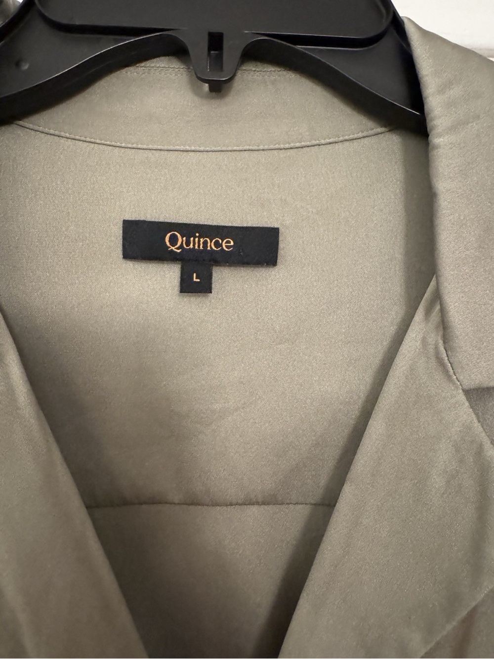 Quince Women Washable Stretch Silk Notch Collar Blouse - Picture 4 of 5